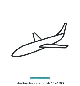 Airplane Icon Vector Illustration Logo Template For Website Or Mobile App