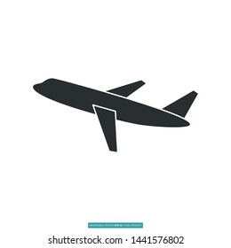 Airplane Icon Vector Illustration Logo Template For Website Or Mobile App