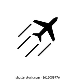 airplane icon vector illustration logo template for many purpose. Isolated on white background