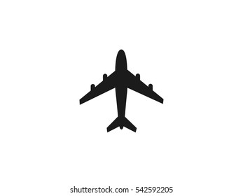  Airplane icon vector illustration on white background