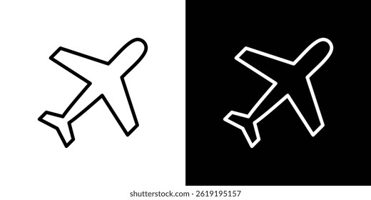 Airplane icon. vector illustration, pictogram isolated. editable