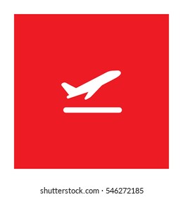 Airplane icon, vector illustration, sign, icon