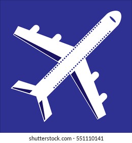 Airplane icon, vector illustration, sign, icon