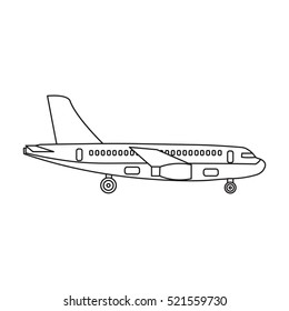 Airplane icon of vector illustration for web and mobile