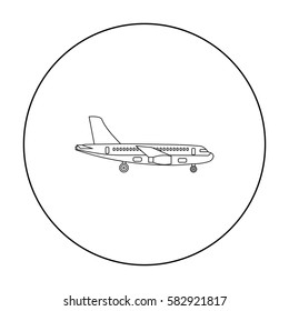 Airplane icon of vector illustration for web and mobile