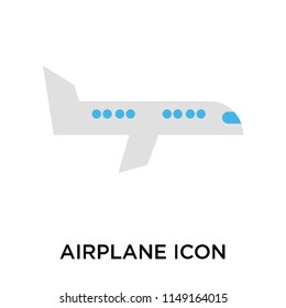 Airplane icon vector isolated on white background for your web and mobile app design, Airplane logo concept