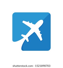 Airplane icon vector isolated on white background, Airplane icon simple sign. Airplane icon flat vector illustration for graphic and web design.