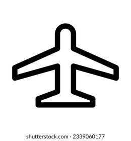 airplane icon vector isolated on white background. Simple vector logo