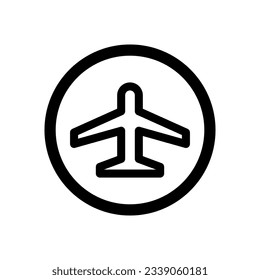 vector de icono de avión aislado en fondo blanco. Logo vector simple