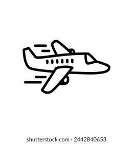 airplane icon vector in line style