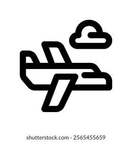 airplane icon. vector line icon for your website, mobile, presentation, and logo design.