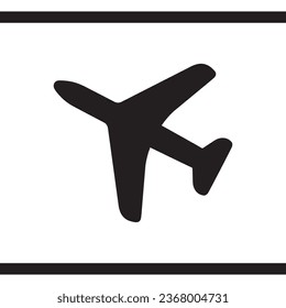 Airplane icon vector. Airplane logo design. Airplane vector icon illustration isolated on white background	