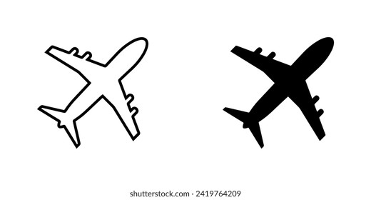 Airplane icon vector. Airplane logo design. Airplane vector icon illustration isolated on white background