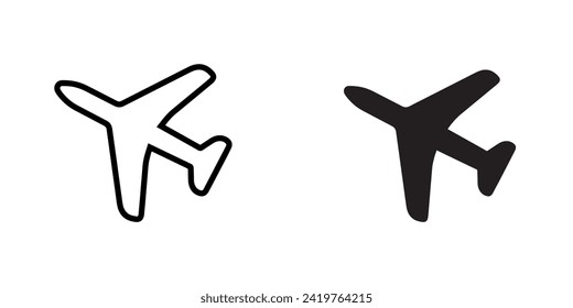 Airplane icon vector. Airplane logo design. Airplane vector icon illustration isolated on white background