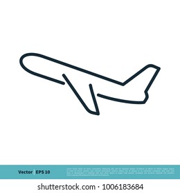 Airplane Icon Vector Logo Template Illustration Design. Vector EPS 10.