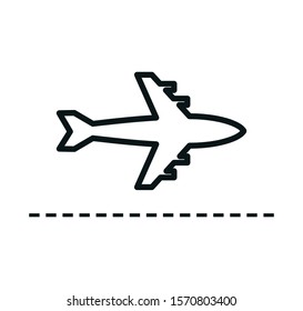 Airplane icon vector logo template illustration