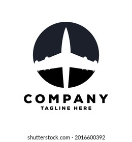 Airplane icon vector logo template illustration design