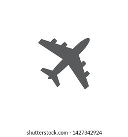 Airplane icon vector on white background
