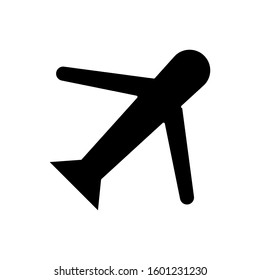 Airplane icon vector on white background