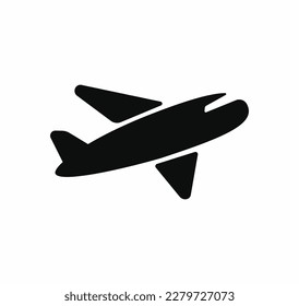 Airplane icon vector on a white background