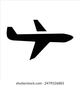 airplane icon vector on white background