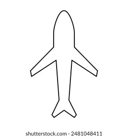 airplane icon vector on white background