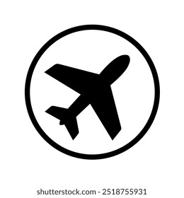 Flugzeugsymbol, Vektor auf weißem Hintergrund. Luftfahrtsymbol