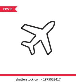 Airplane icon vector. Plane sign