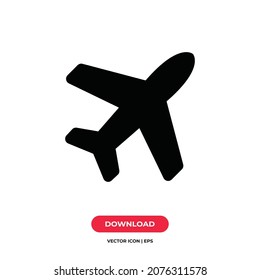 Vector de icono del avión. Signo de avión