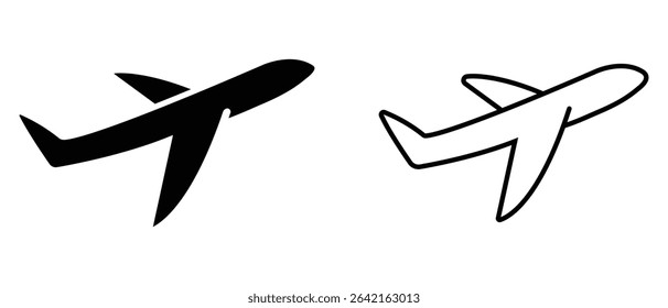 Airplane icon vector. Plane sign and symbol. Airline sign. Air plane vector illustration. 