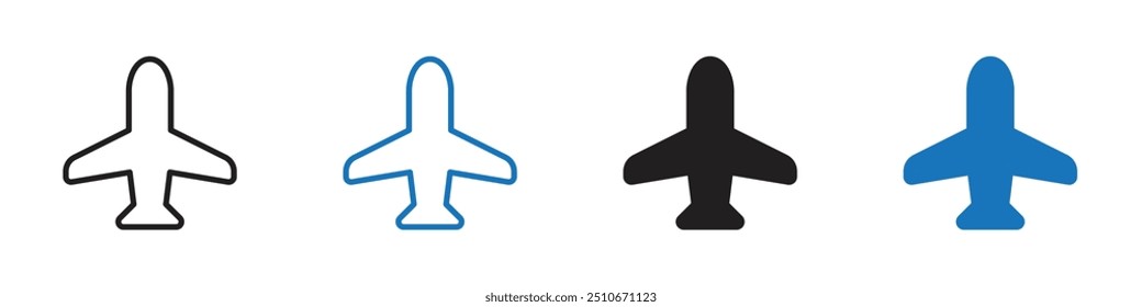 Esquema del conjunto de Vectores de icono de avión