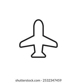 Airplane icon Vector set outline