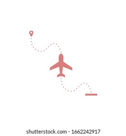 airplane icon vector sign isolated for graphic and web design. airplane symbol template color editable on white background.