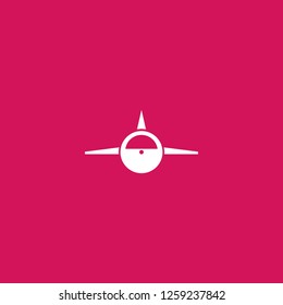 airplane icon vector. airplane sign on pink background. airplane icon for web and app
