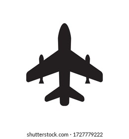 Airplane icon vector simple design on white background