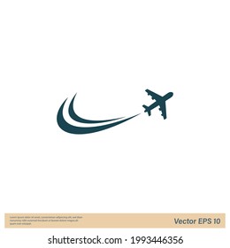 airplane icon vector simple design element 