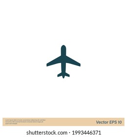 airplane icon vector simple design element 