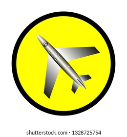 Airplane icon vector, solid illustration, pictogram isolated on white background