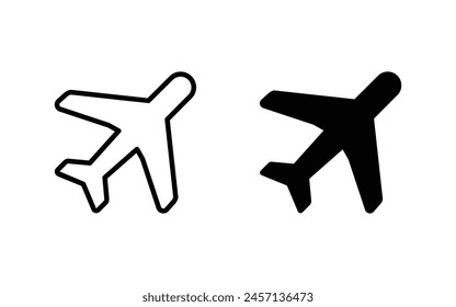 Vector de icono de avión. símbolo de avión