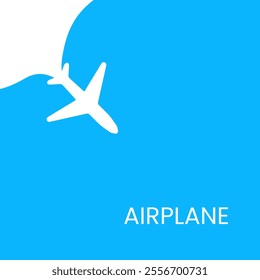 Airplane icon, vector symbol; aviation, airline, and aircraft pictogram.