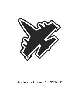 Airplane icon vector symbol illustration EPS 10