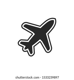 Airplane icon vector symbol illustration EPS 10
