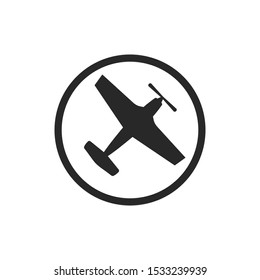 Airplane icon vector symbol illustration EPS 10