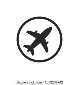 Airplane icon vector symbol illustration EPS 10