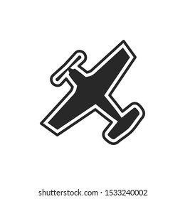 Airplane icon vector symbol illustration EPS 10