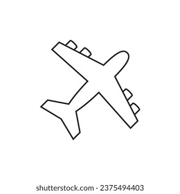 airplane icon vector template illustration logo design