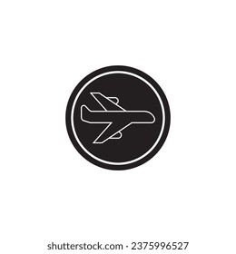 airplane icon vector template illustration logo design