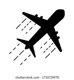 Airplane icon vector template. Symbol of airplane sign color editable on white background