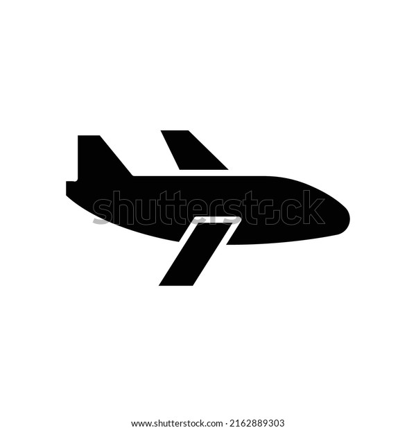 Airplane icon vector.\
Transportation, Air vehicle. Solid icon style, glyph. Simple design\
illustration editable