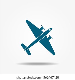 Airplane icon. Vector transportation illustration.